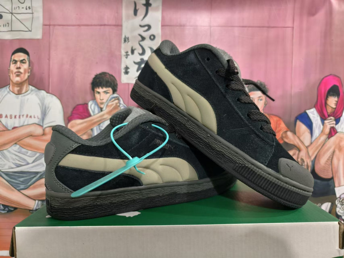 Puma Suede Sneakers in Black and Taupe