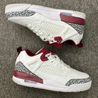 Air Jordan Spizike Low White and Burgundy Sneakers FQ1759-106