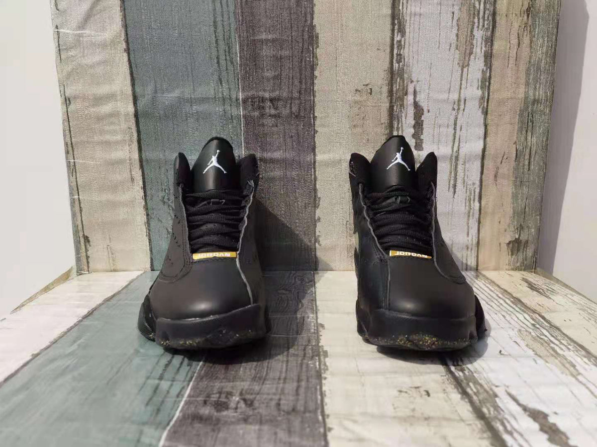 Jordan 13 Black and Gold Men's Sneakers