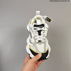 Balenciaga Monday Low-Top Sneakers in White, Gray and Yellow