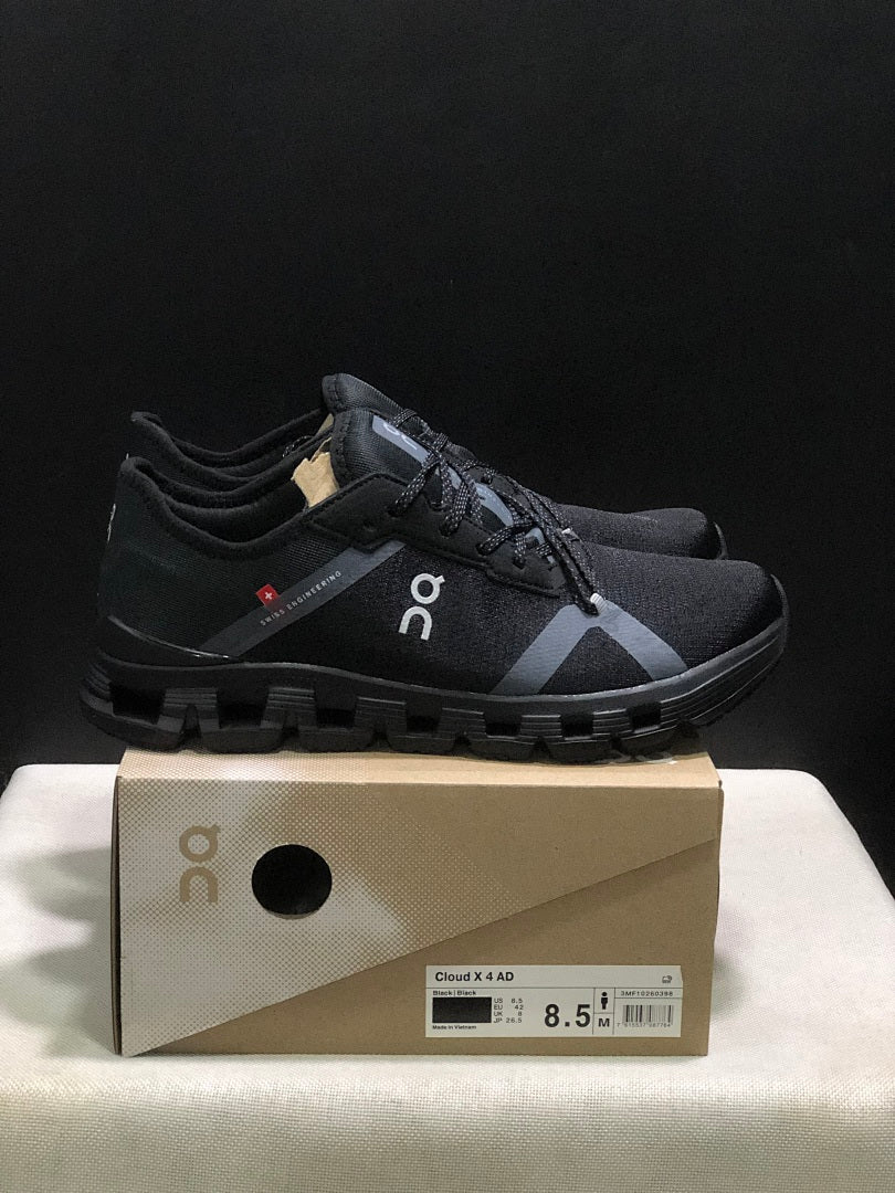 On Cloud X 4 AD Black Sneakers