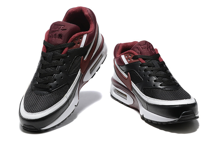 Nike Air Max 90 Black Burgundy White Sneakers