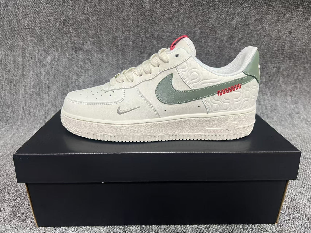 Nike Air Force 1 Low HV5979-130 White and Green Sneakers