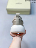 Fendi GDD609A19 Slip-On Sneakers Taupe and White