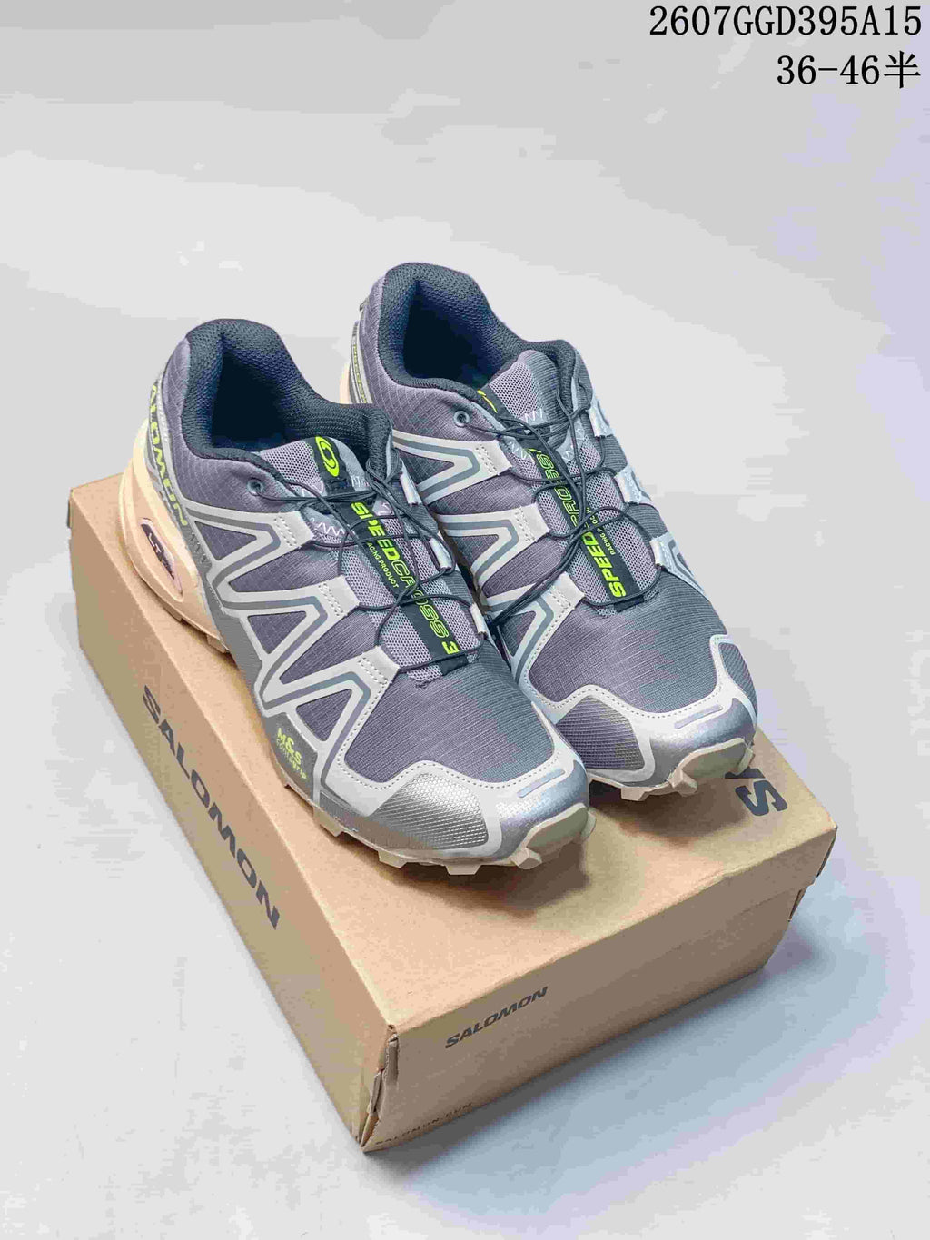 Salomon SPEEDCROSS 3 Trail Running Shoes Gray Lime 2607GGD395A15