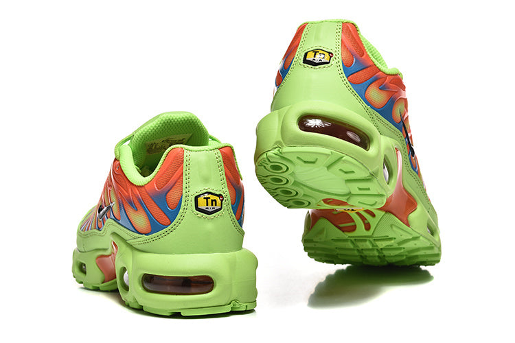 Nike Air Max Plus Sneakers in Volt Green and Orange