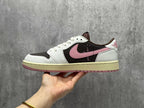 Jordan 1 Low Travis Scott Pink Brown Sneakers
