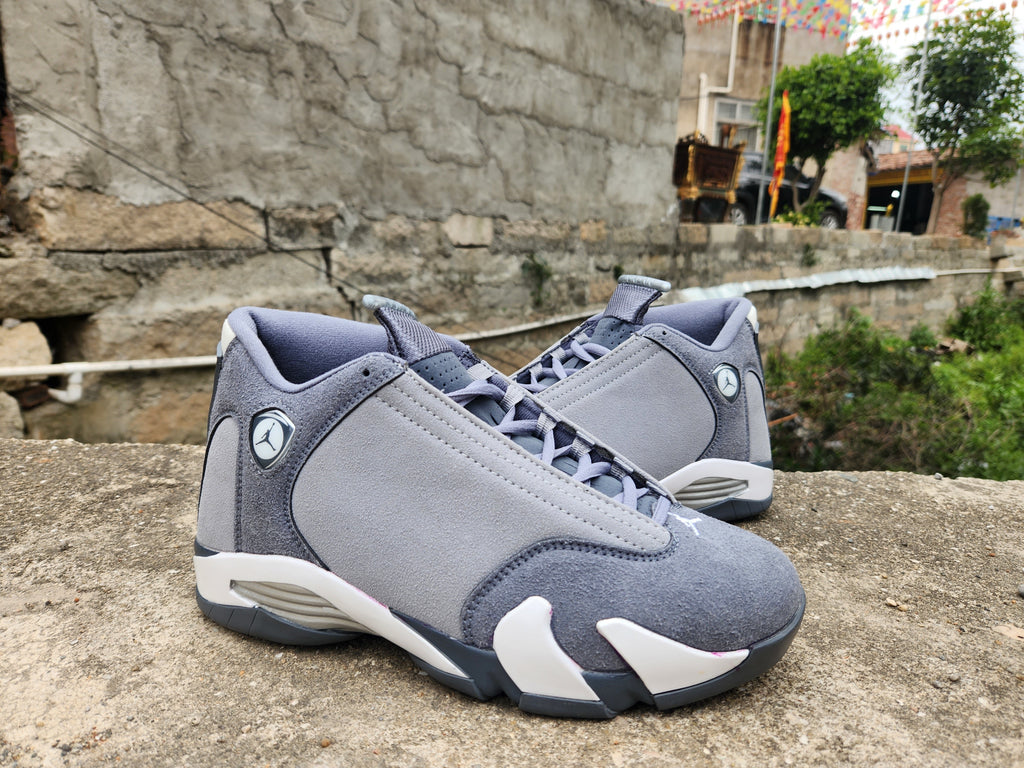 Jordan 14 Gray and White Basketball Sneakers