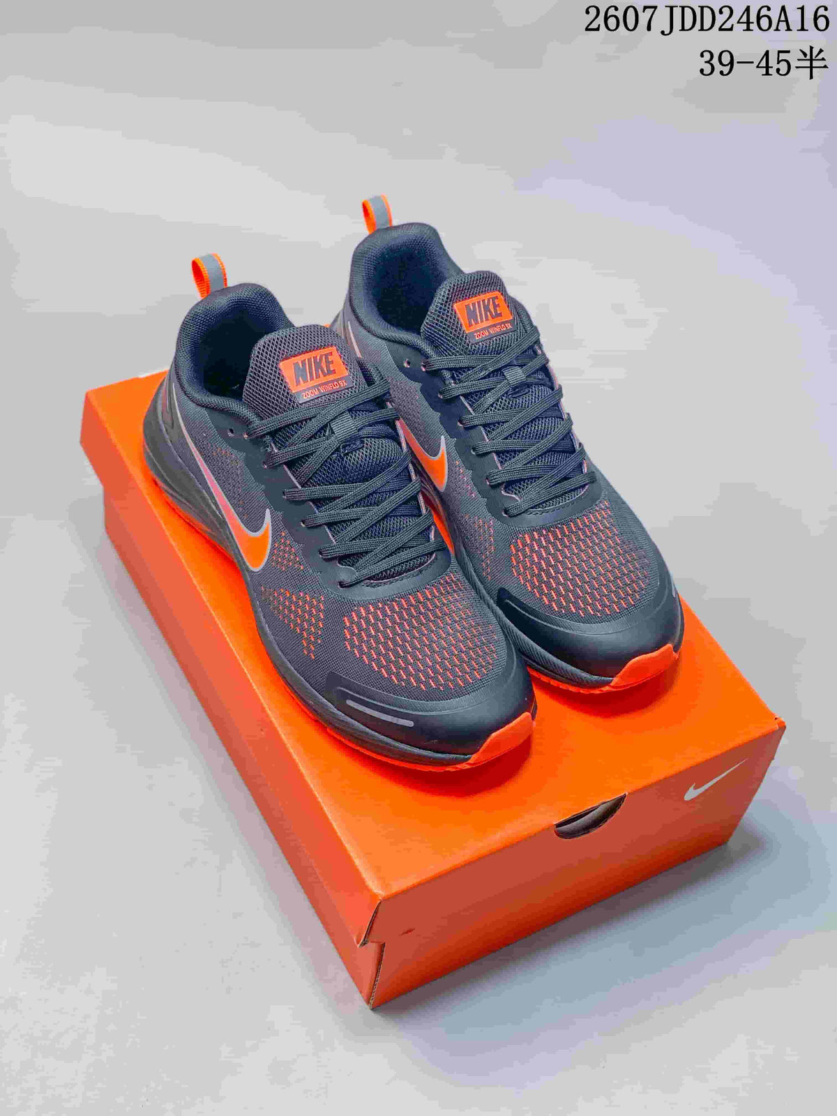 Nike Zoom Winflo 9X Running Sneakers Dark Gray Orange CZ6720-001