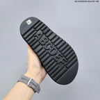 GG-CC Black Embellished Platform Thong Sandals