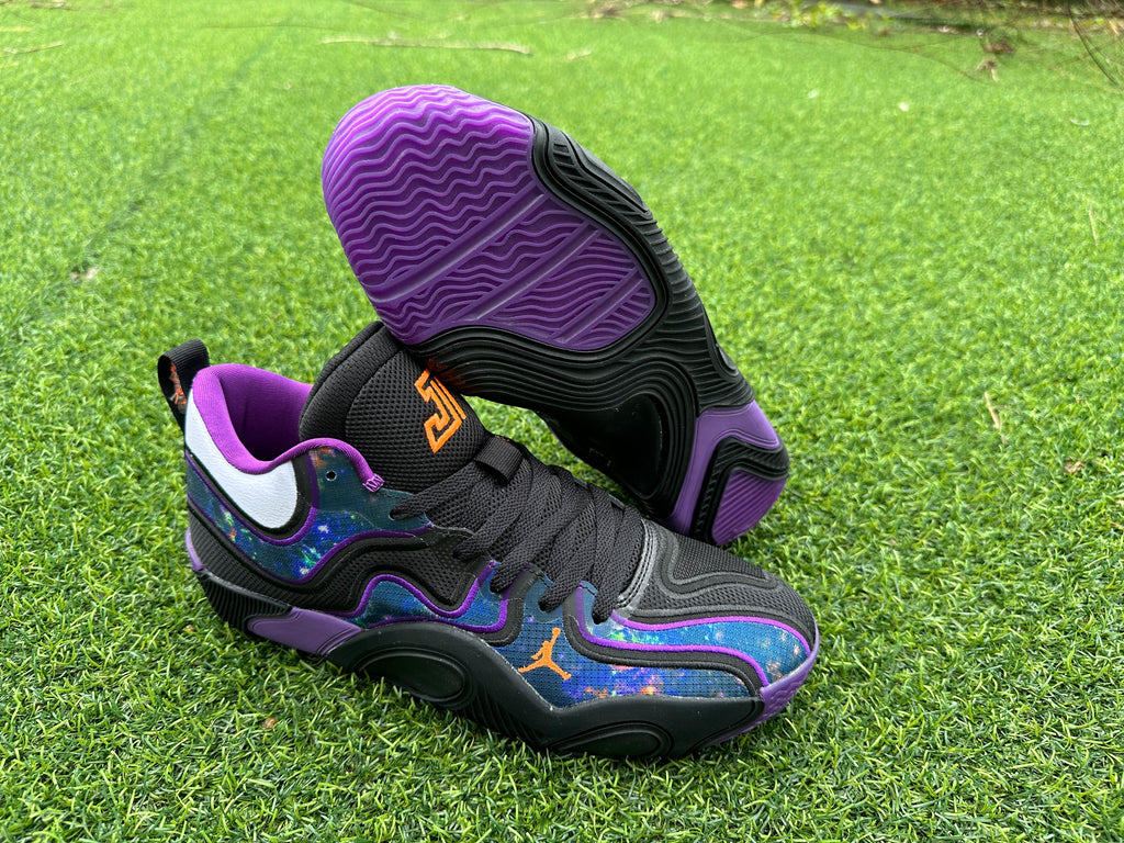 Jordan 680-3 Black Purple Basketball Sneakers