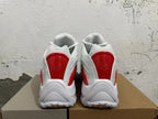 White and Red Athletic Sneakers