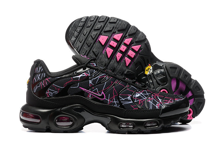 Nike Air Max Plus Black and Pink Graphic Sneakers