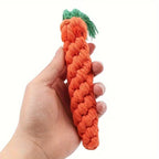 Bite-Resistant Carrot Rope Knot Chew Toy for Pets
