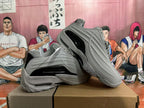 Grey and Black Basketball Sneakers with Sculpted Side Panels