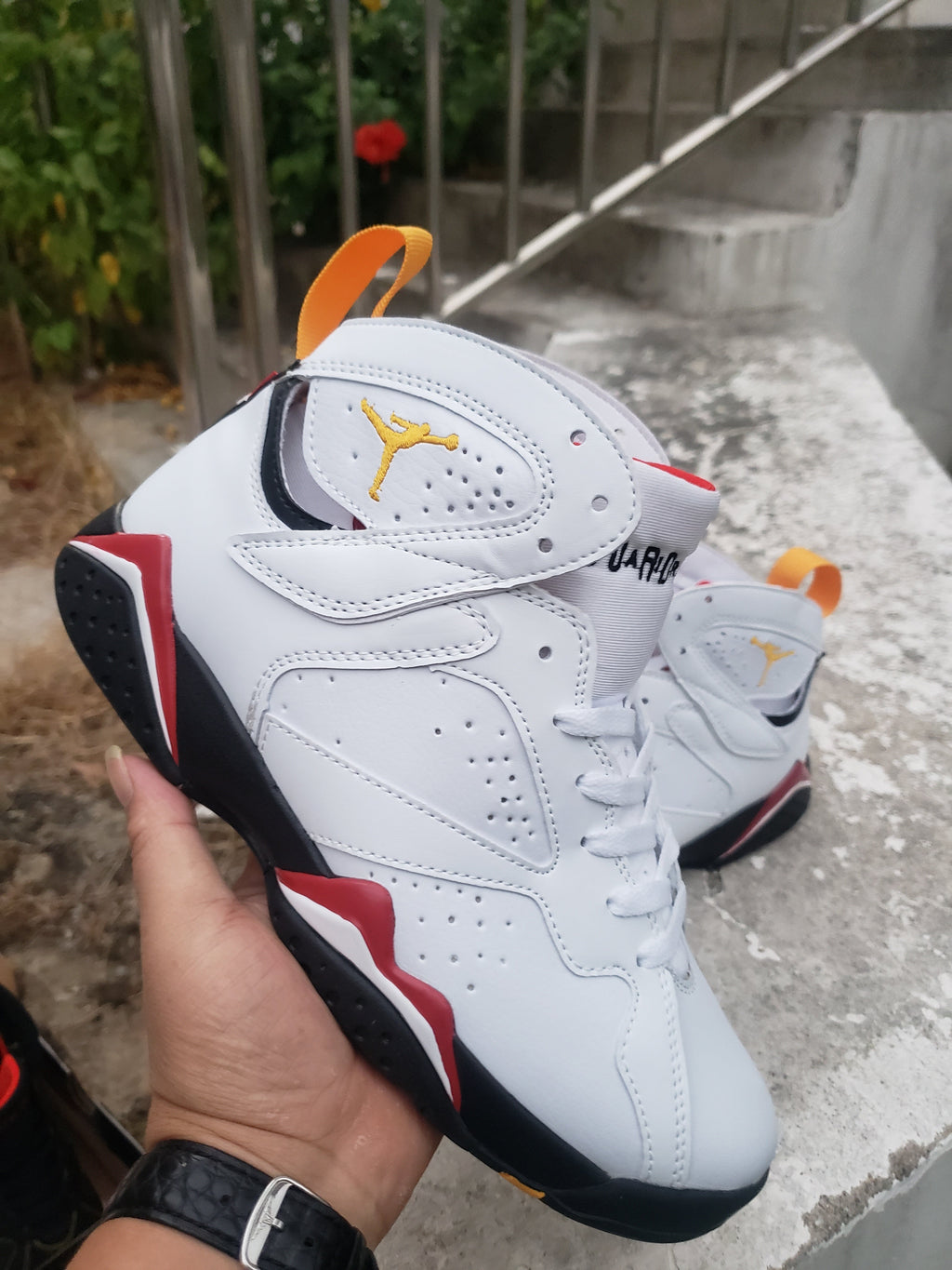 Air Jordan 7 High-Top Sneakers in Black or White