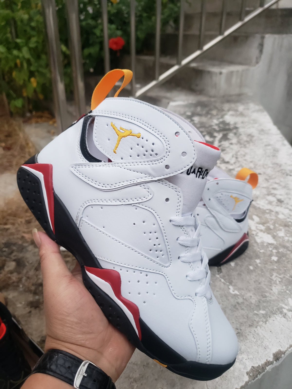 Air Jordan 7 High-Top Sneakers in Black or White