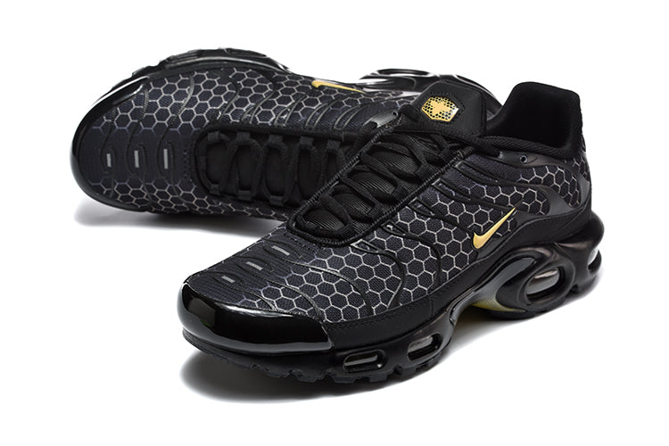 Nike Air Max Plus Black and Gold Sneakers
