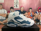 Jordan Air Jordan 6 White and Blue High-Top Sneakers