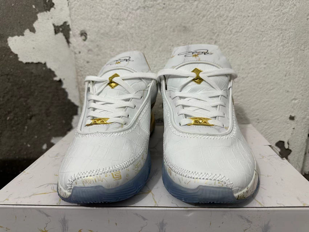 Nike LeBron 21 Basketball Shoes White Gold