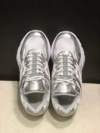 TAP Retro Chunky Sneakers in White and Silver