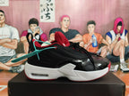 Jordan Black and Red Basketball Sneakers