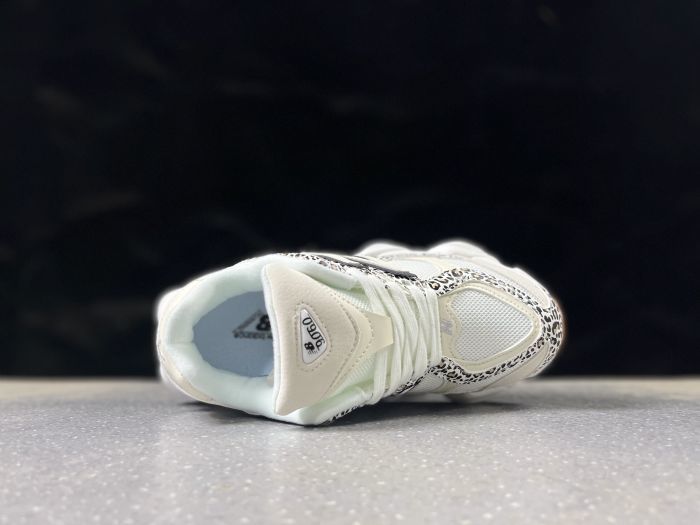 New Balance 9060 XUR White Leopard Print Sneakers