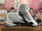 Jordan Luka 3 White and Metallic Silver Basketball Shoes