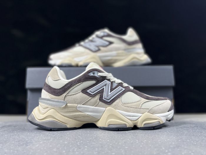 New Balance 9060FLP Sneakers in Cream and Grey