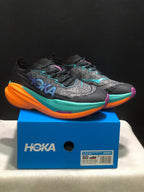 HOKA Mach X 2 Running Shoes, Black and Turquoise