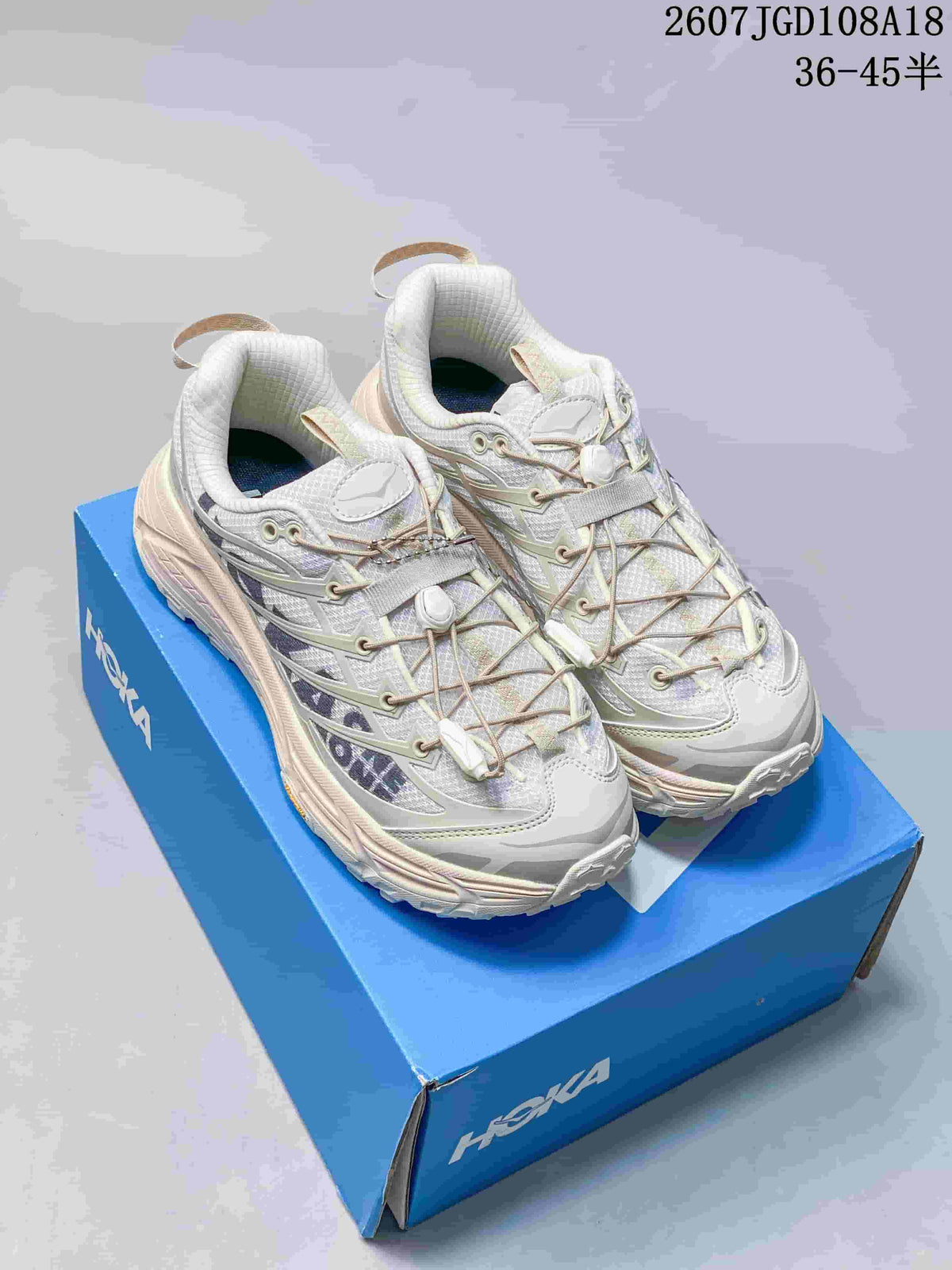 HOKA MAFATE SPEED 2 Trail Sneakers White Grey 2607JGD108A18