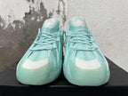 Mint Green Basketball Sneakers with Sculpted Side Cages