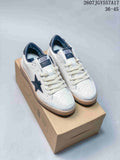 Golden Goose Ball Star Leather Sneakers White Navy Star 2607TGY557A17