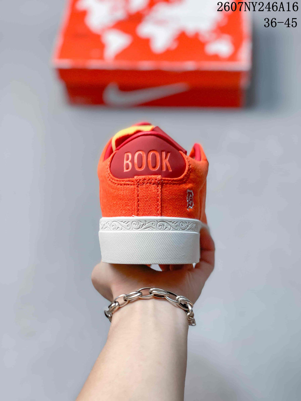 Nike Devin Booker Blazer Low Orange Sneakers 2607NY246A16