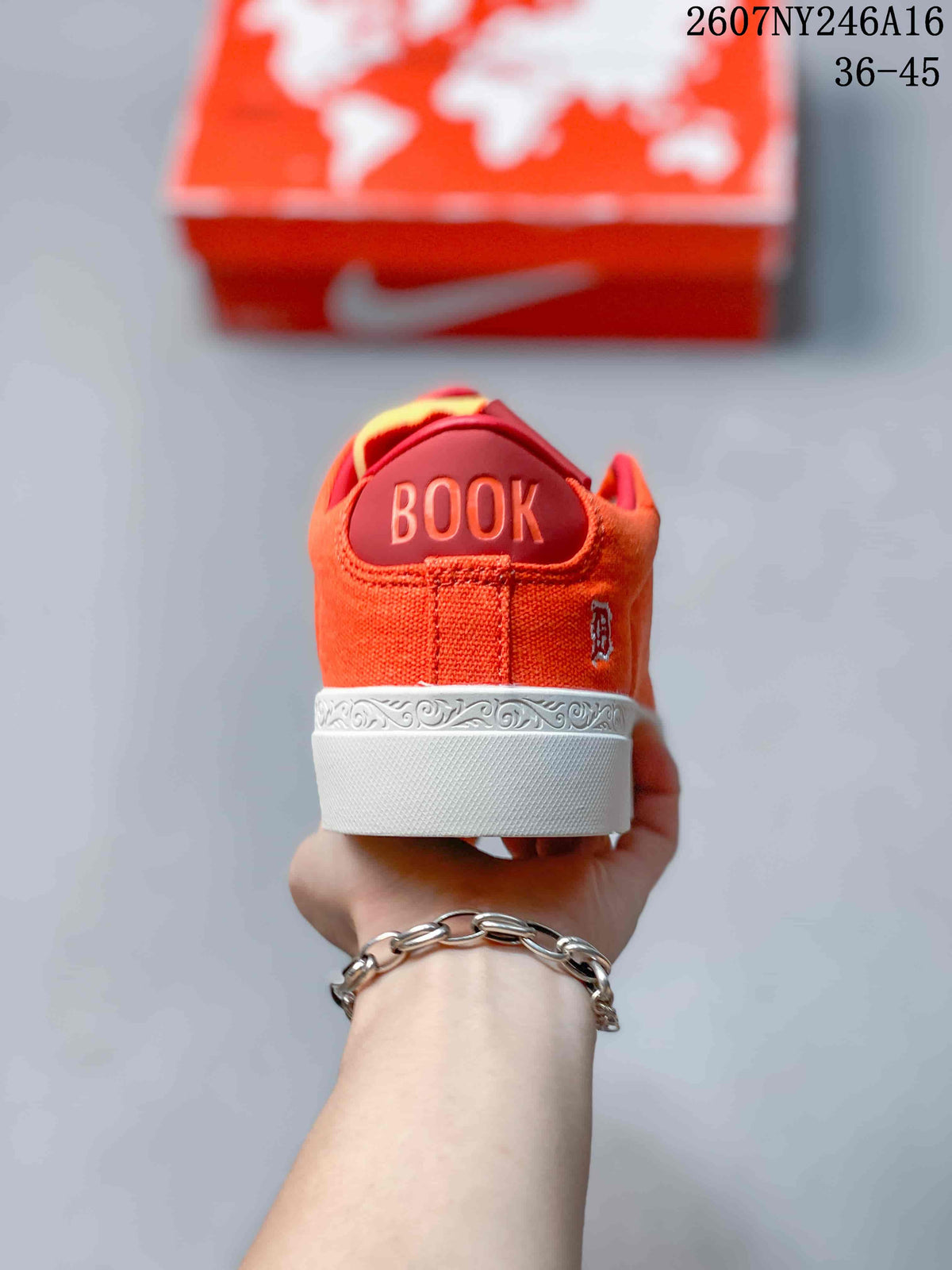 Nike Devin Booker Blazer Low Orange Sneakers 2607NY246A16