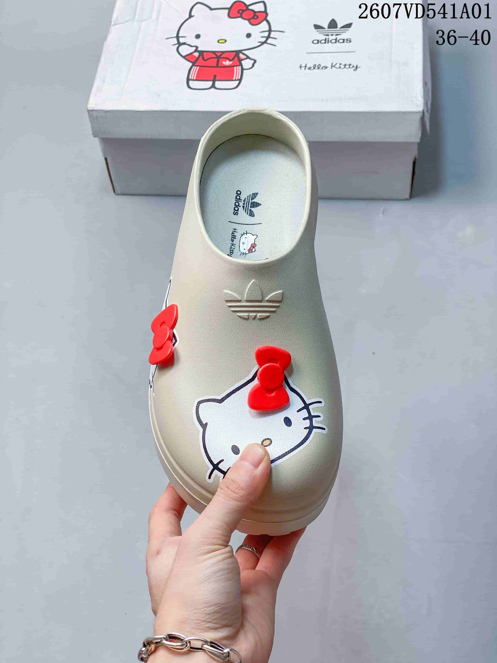 adidas x Hello Kitty Platform Mule Clogs, Cream, 07VD541A01