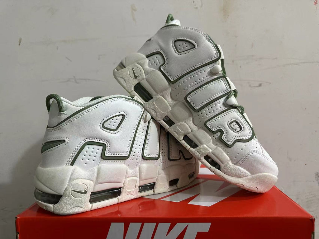 Nike Air More Uptempo White Green Sneakers