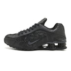 Nike Shox R4 All-Black Embossed Sneakers