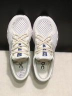 On Cloud X 4 Ivory and Blue Sneakers