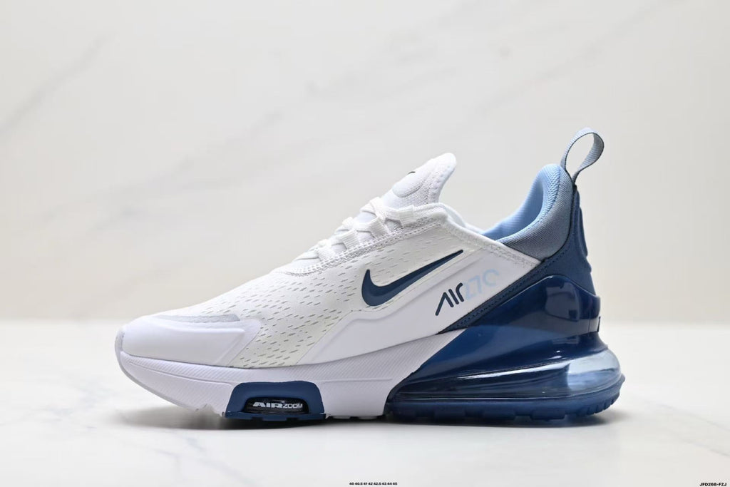 Nike Air Max 270 White and Blue Sneakers JFD268-FZJ