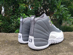 Jordan Air Jordan 12 High-Top Sneakers in Grey and White