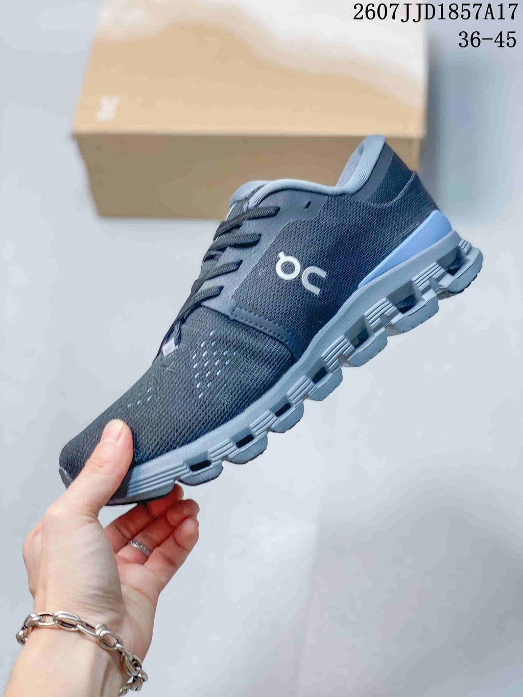 On Cloud X 4 Low-Top Sneakers in Dark Gray
