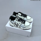 MLB Chunky Liner Low-Top Sneakers, White and Pink