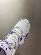 Nike Air Flight 89 White and Purple Sneakers 652-11