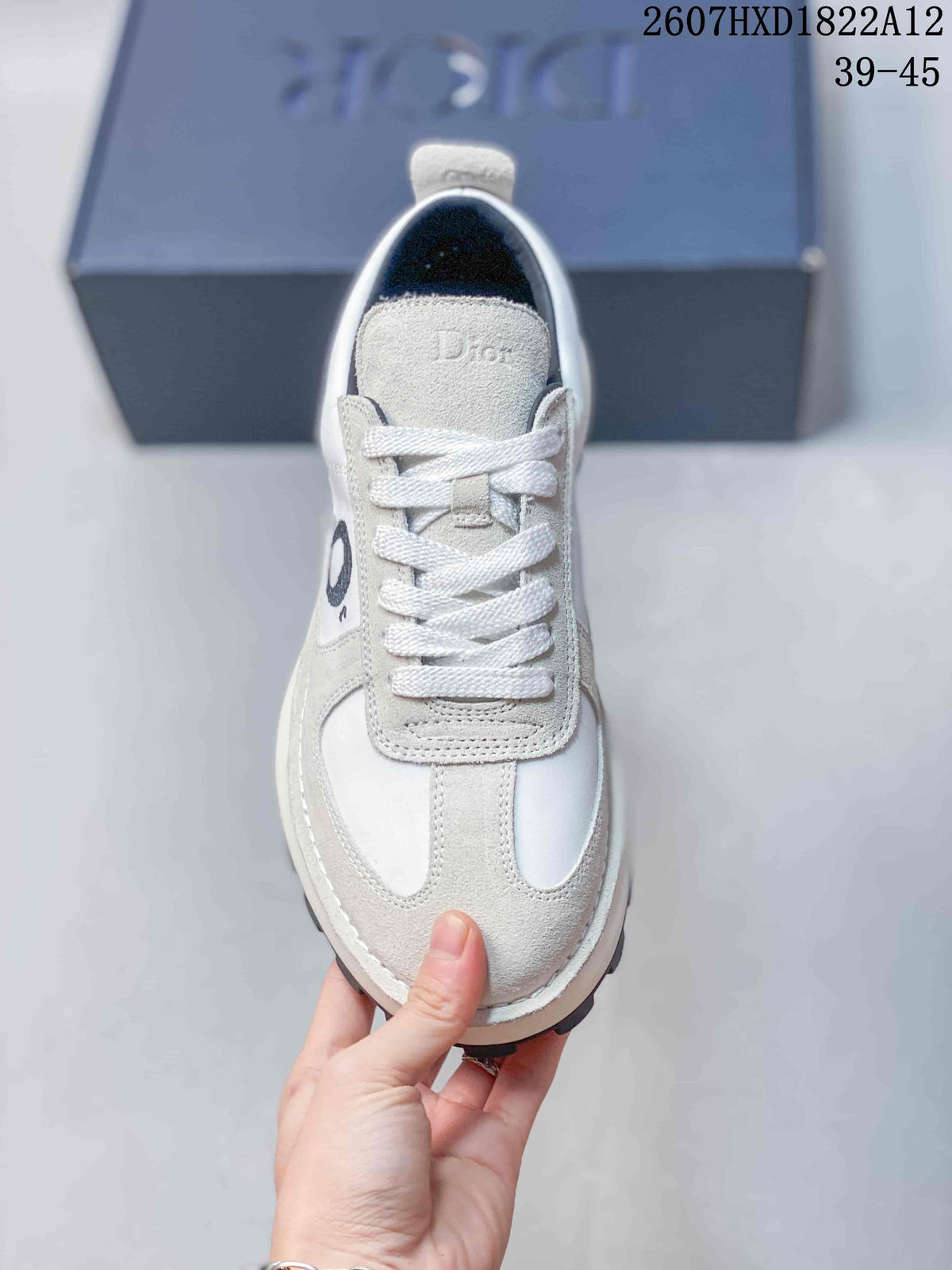 Dior Squash Retro Suede Sneakers White Style 2607HXD1822A12