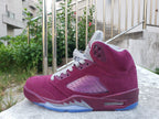 Air Jordan 5 Burgundy High-Top Sneakers
