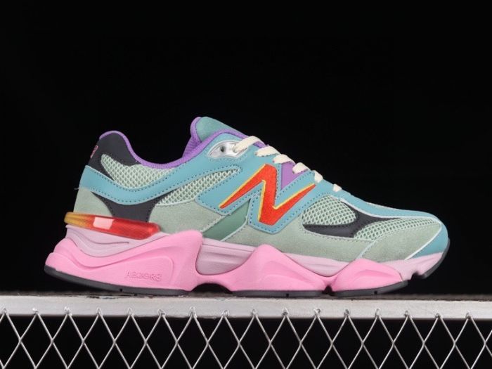 New Balance 9060 WRB Sneakers in Mint and Pink