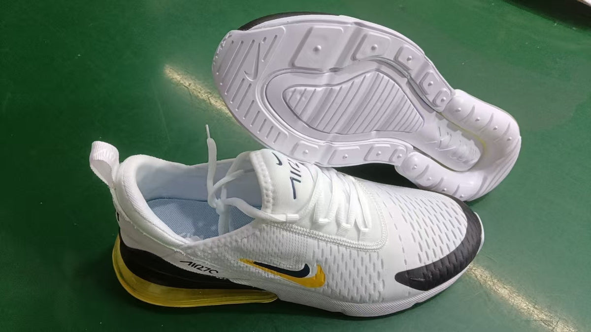Nike Air Max 270 White Black Yellow Sneakers