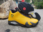 Air Jordan 14 Retro Yellow and Black Men's Sneakers