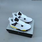 Jordan Air Jordan 4 Retro White Yellow Black Sneakers